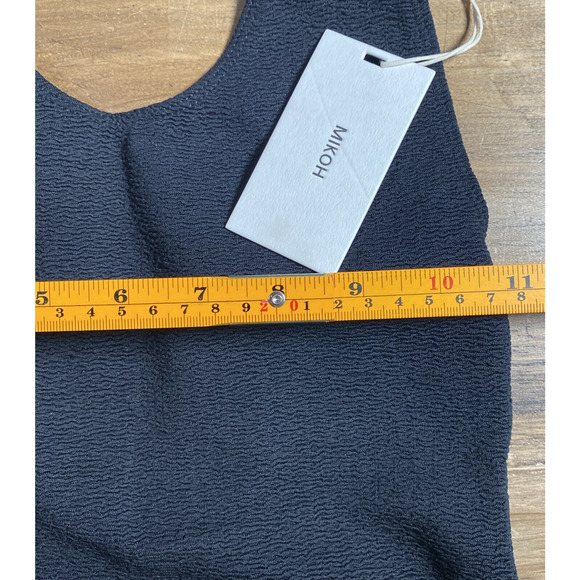 Mikoh Women Napuka Scoop Back One Piece Texture Ribbed Swimsuit Black Small $234 - Picture 4 of 7